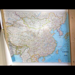 National Geographic Wall  Map China Rolled 2008